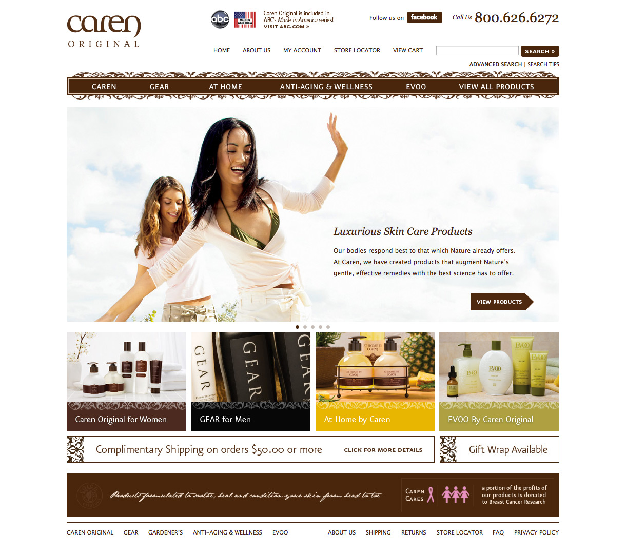 Caren Products Homepage