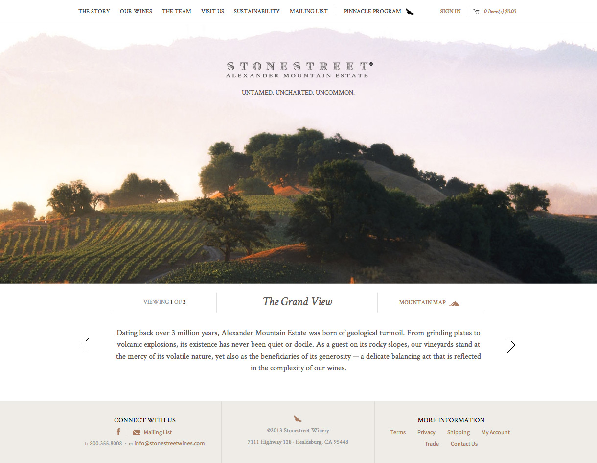 Stonestreet Wines Homepage
